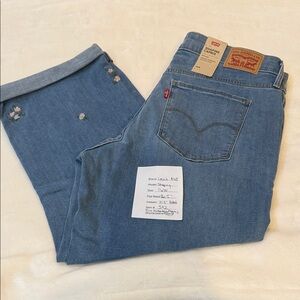 Levi's Light Blue Jeans with Floral Details